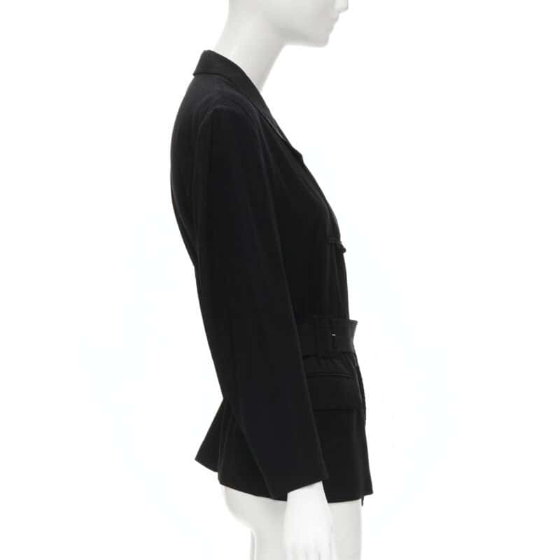 Comme Des Garcons Knot Hem Blazer Black Very good condition - Model View