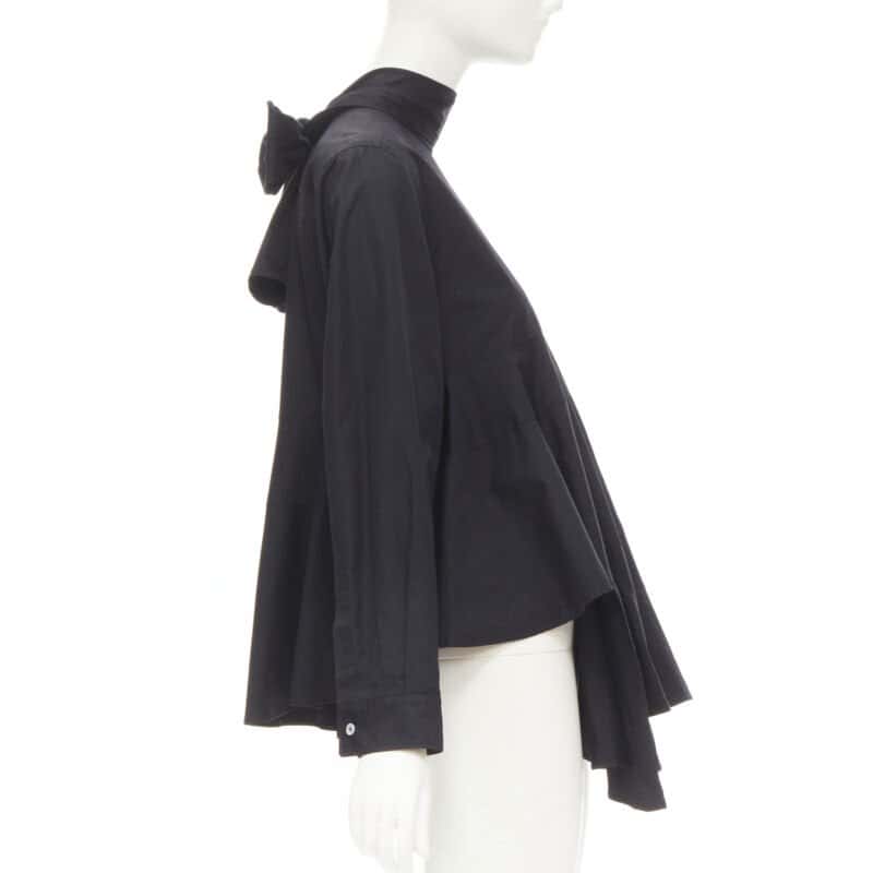 Comme Des Garcons Tiered Tie Shirt Black Cotton Never worn - Model View