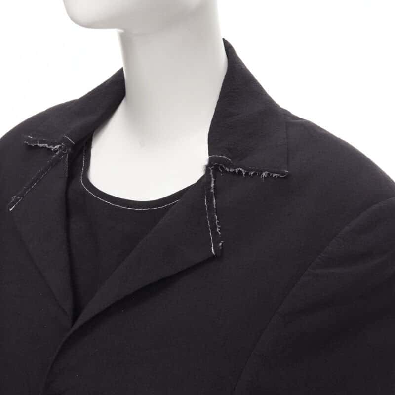 Junya Watanabe Layered Coat Dress Black Wool Never worn - Back View