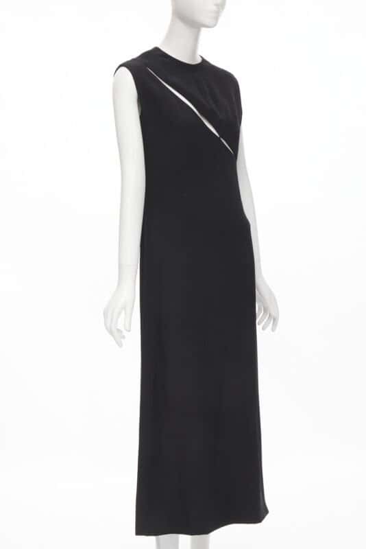 Gres Slit Cutout Dress Black Polyester Never worn - Inside View