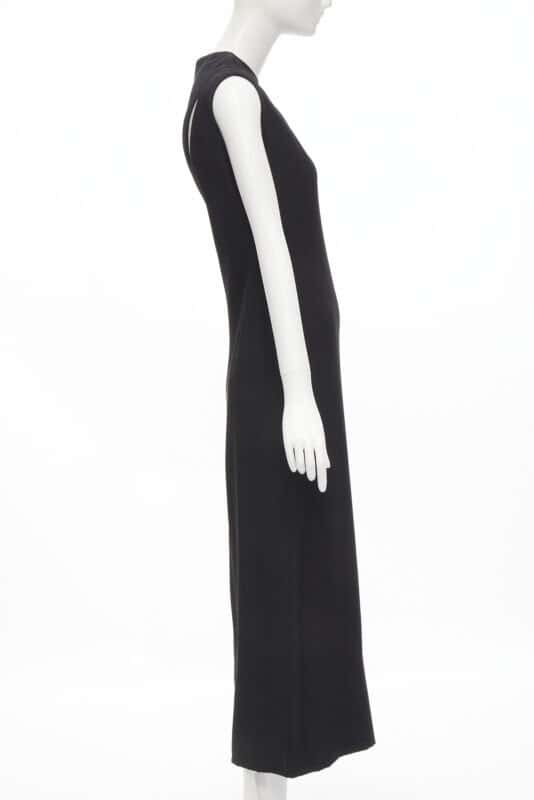 Gres Slit Cutout Dress Black Polyester Never worn - Model View