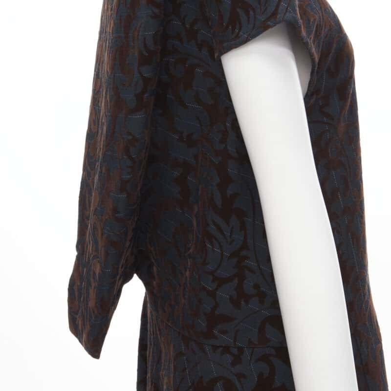Comme Des Garcons Pinstripe Devore Dress Blue Wool Never worn - Back View