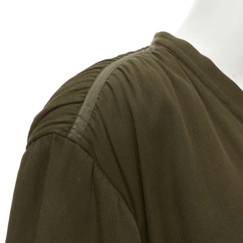 Issey Miyake Green Oversized Shoulder Coat Green Cotton Very good condition - Back View