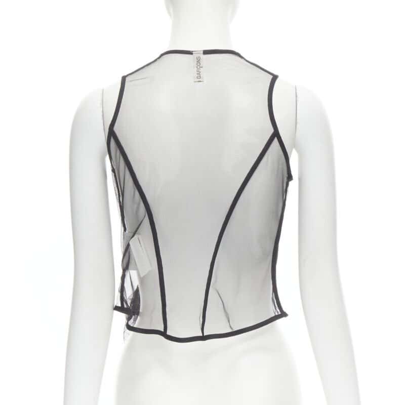 Comme Des Garcons Mesh Jewel Vest Black Viscose Never worn - Box View