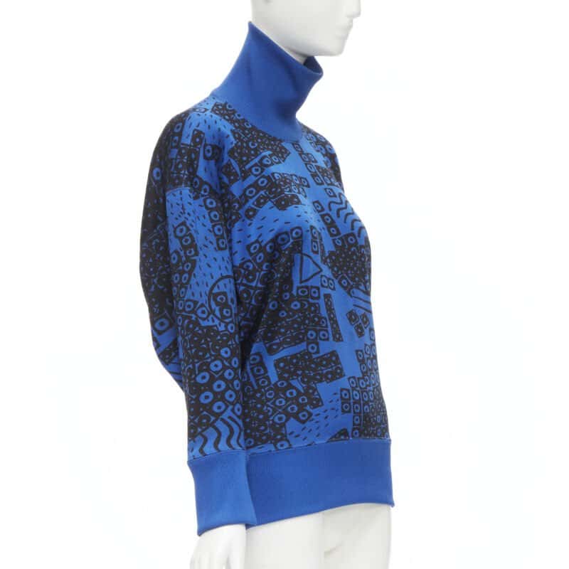 Issey Miyake Illustration Turtleneck Sweater Blue Cotton Good condition - Inside View