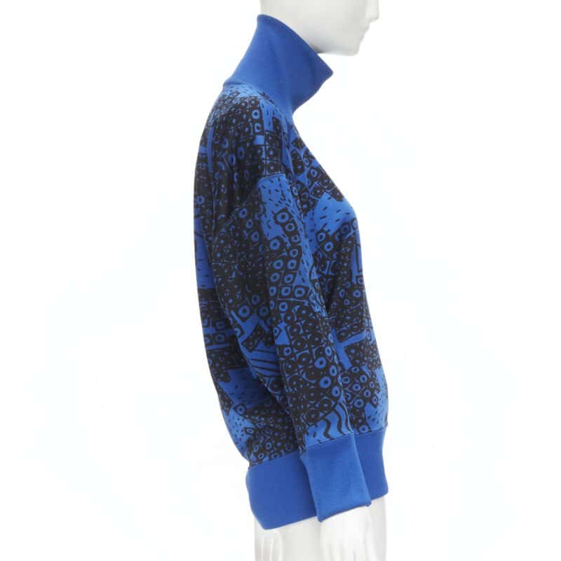 Issey Miyake Illustration Turtleneck Sweater Blue Cotton Good condition - Model View