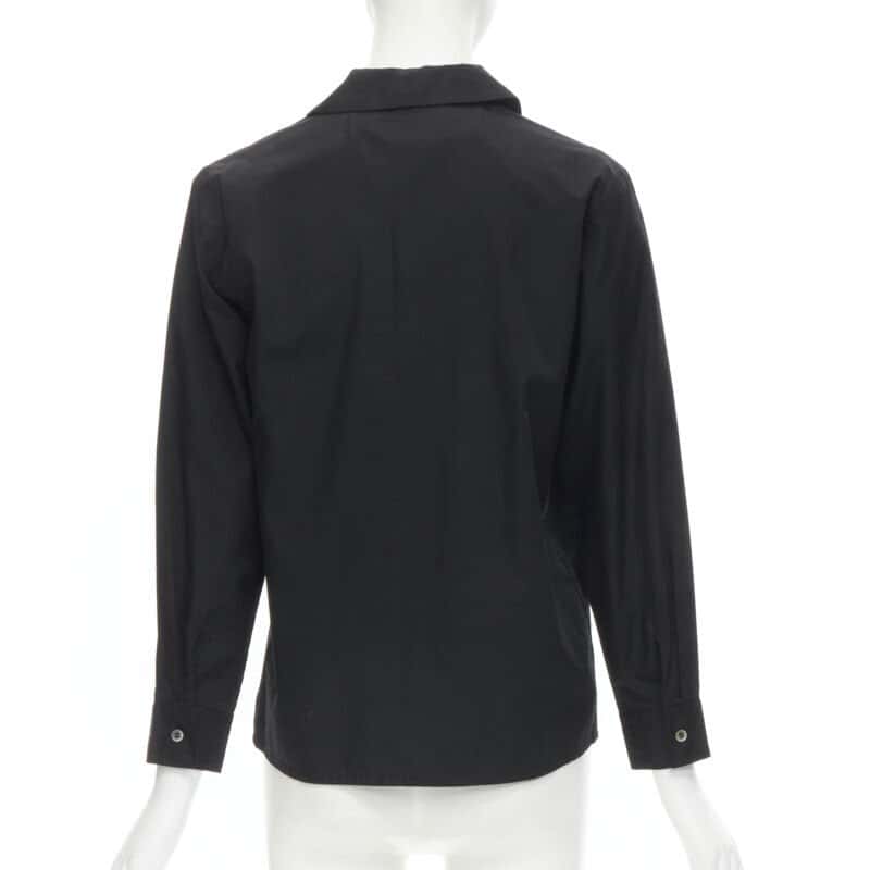 Junya Watanabe Rose Collar Shirt Black Cotton Very good condition - Box View