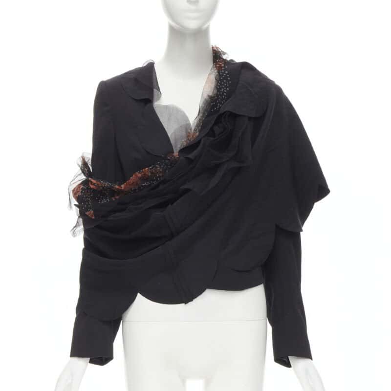 Comme Des Garcons Rose Tulle Blazer Black Polyester Never worn - Front View