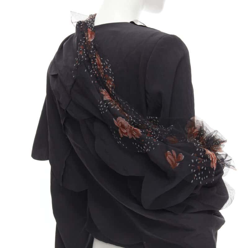 Comme Des Garcons Rose Tulle Blazer Black Polyester Never worn - Back View
