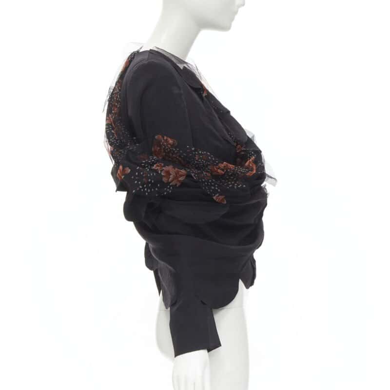 Comme Des Garcons Rose Tulle Blazer Black Polyester Never worn - Model View