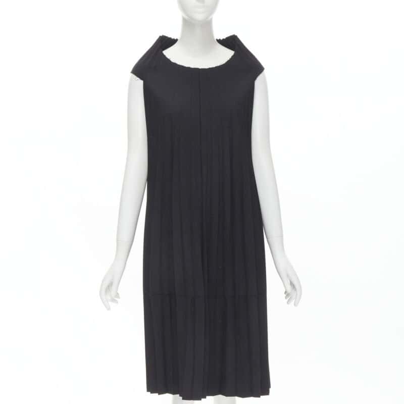 Junya Watanabe Accordion Dress Black Cotton Never worn - Front View