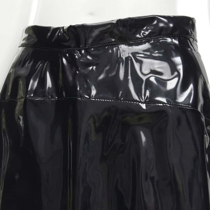 Comme Des Garcons Vinyl A-line Skirt Black Polyester Very good condition - Back View