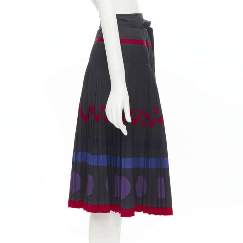 Comme Des Garcons Geometric Wrap Skirt Black Cotton Never worn - Inside View