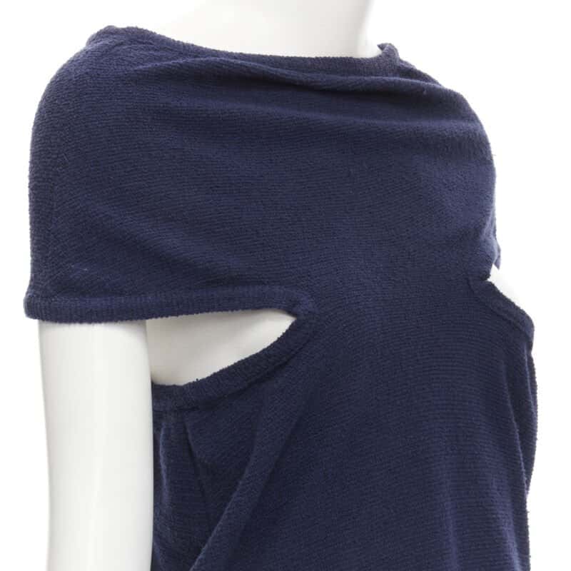 Comme Des Garcons Angular Zip Top Blue Cotton Very good condition - Back View