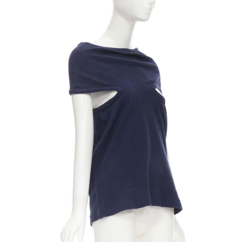 Comme Des Garcons Angular Zip Top Blue Cotton Very good condition - Inside View