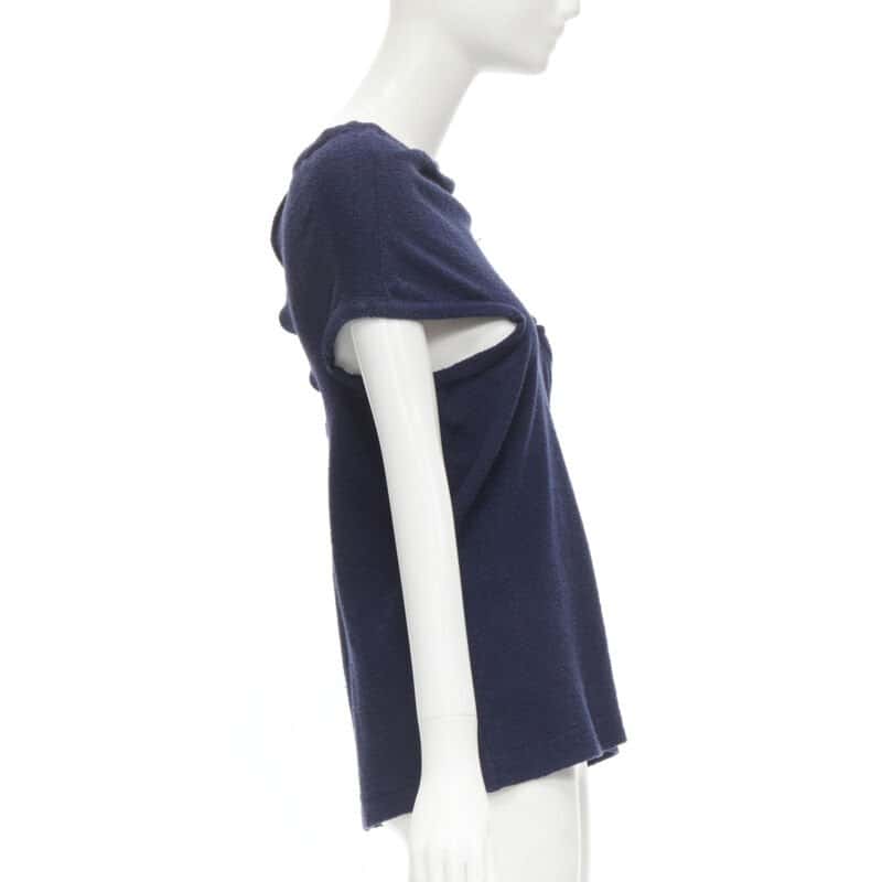 Comme Des Garcons Angular Zip Top Blue Cotton Very good condition - Model View