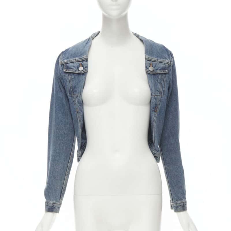 Maison Martin Margiela Denim Pinched Collar Jacket Blue Never worn - Front View
