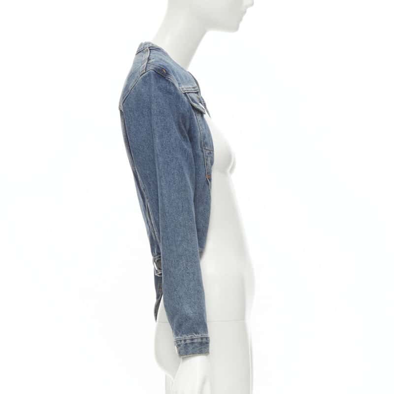 Maison Martin Margiela Denim Pinched Collar Jacket Blue Never worn - Model View