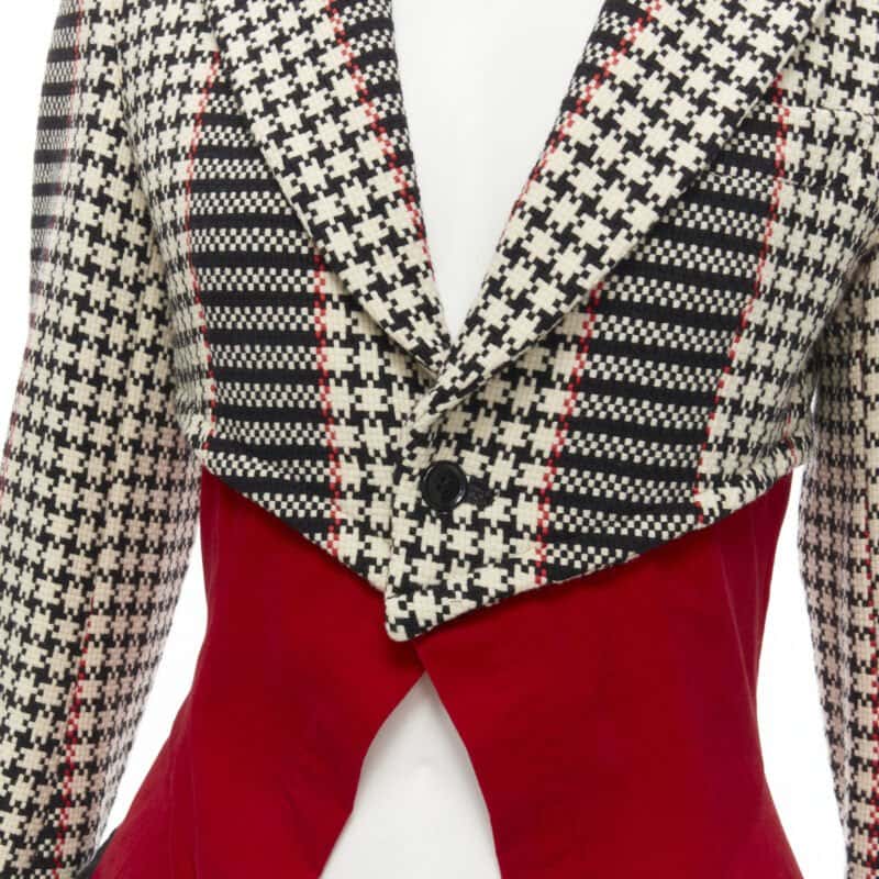 Comme Des Garcons Tweed Velvet Blazer Coat MultiColor Tweed Never worn - Back View