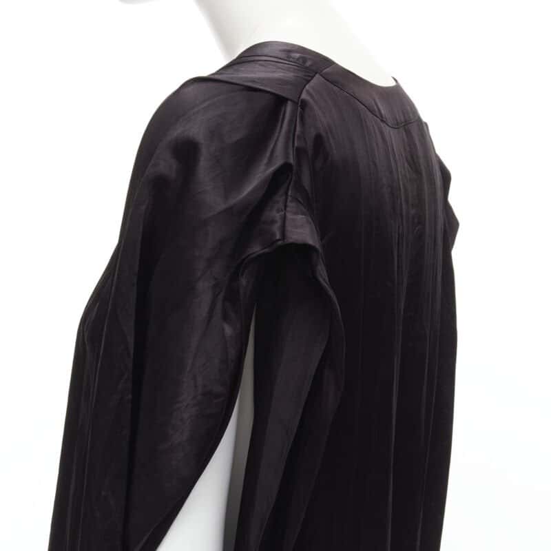 Comme Des Garcons Pleated Belted Dress Black Never worn - Back View