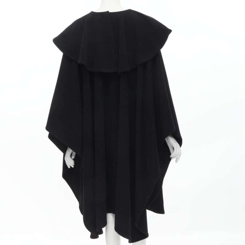 Comme Des Garcons Black Wool Poncho Cape Black Wool Never worn - Box View