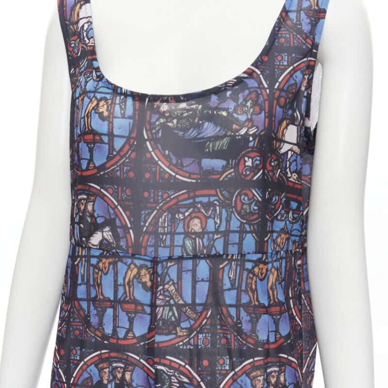 Comme Des Garcons Stained Glass Jumpsuit Blue Polyester Never worn - Back View