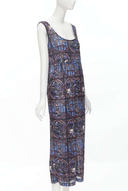 Comme Des Garcons Stained Glass Jumpsuit Blue Polyester Never worn - Inside View