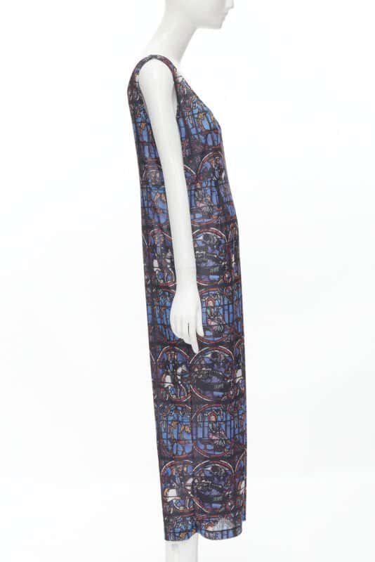 Comme Des Garcons Stained Glass Jumpsuit Blue Polyester Never worn - Model View