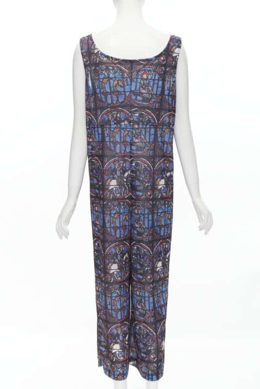 Comme Des Garcons Stained Glass Jumpsuit Blue Polyester Never worn - Box View