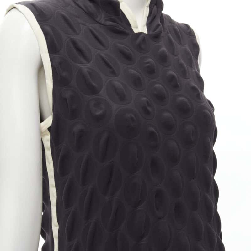 Issey Miyake Egg Carton Dress Black Polyester Very good condition - Back View