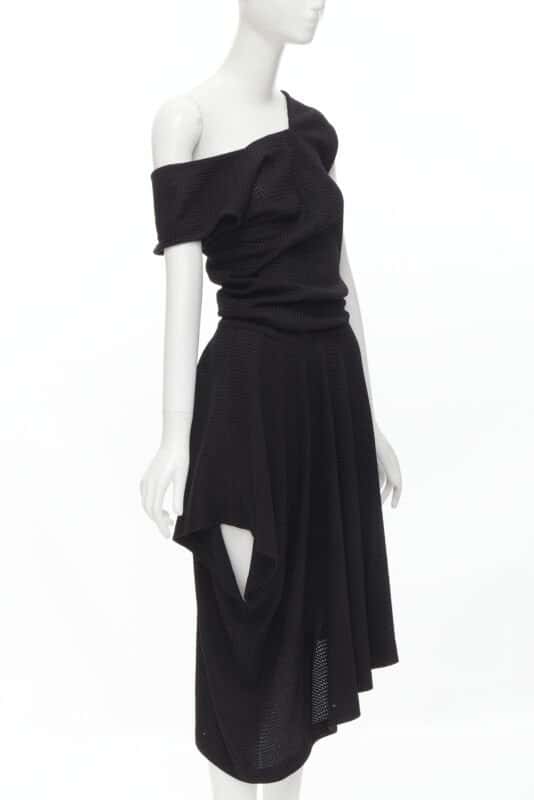 Comme Des Garcons Handkerchief Dress Black Polyester Never worn - Model View