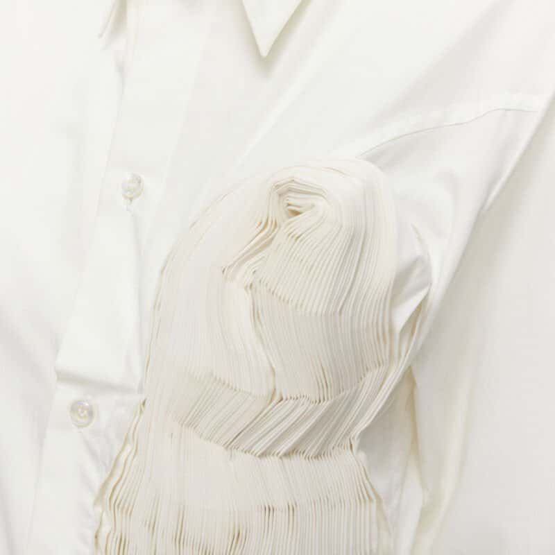 Yohji Yamamoto Knife Pleat Shirt White Cotton Good condition - Back View