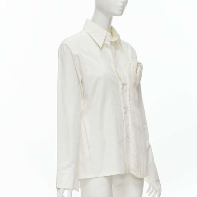 Yohji Yamamoto Knife Pleat Shirt White Cotton Good condition - Inside View