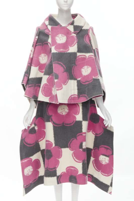 Comme Des Garcons Flat Packed Set Pink Wool Never worn - Front View