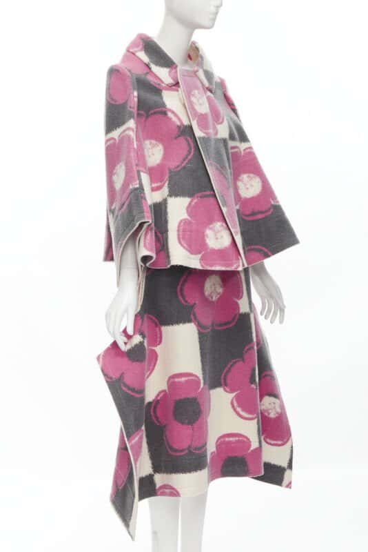 Comme Des Garcons Flat Packed Set Pink Wool Never worn - Inside View