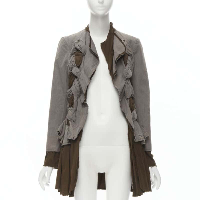 Comme Des Garcons Grey Twist Braid Jacket Grey Cotton Never worn - Inside View