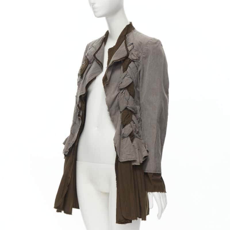 Comme Des Garcons Grey Twist Braid Jacket Grey Cotton Never worn - Model View