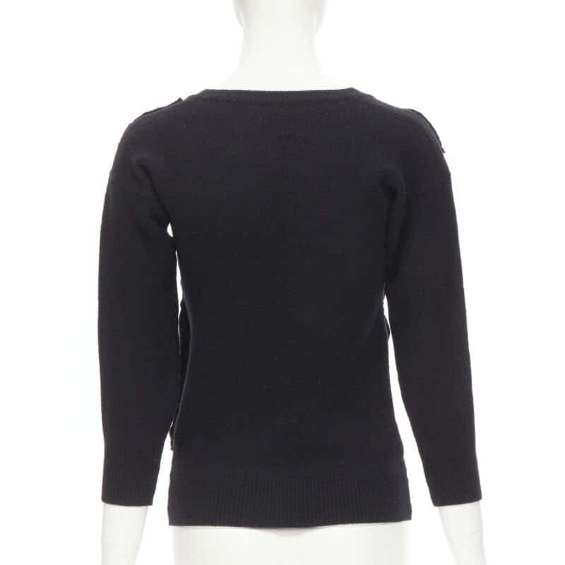 Comme Des Garcons Bubble Patchwork Sweater Black Wool Never worn - Box View