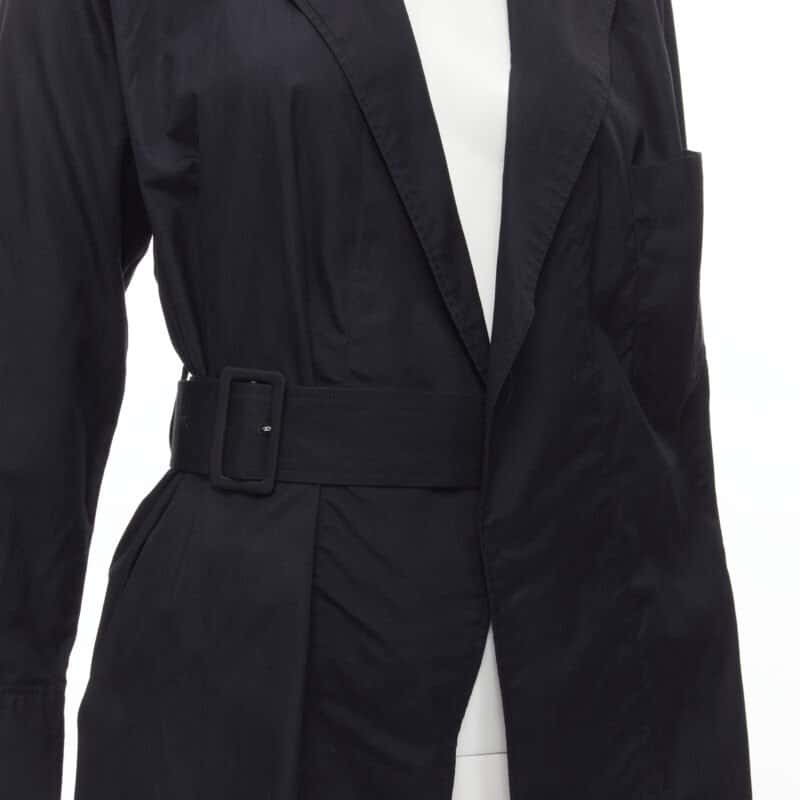 Comme Des Garcons Belted Blazer Jacket Black Cotton Never worn - Back View