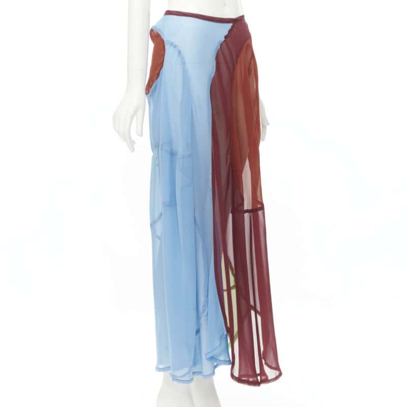 Comme Des Garcons Optical Sheer Skirt MultiColor Polyester Very good condition - Inside View