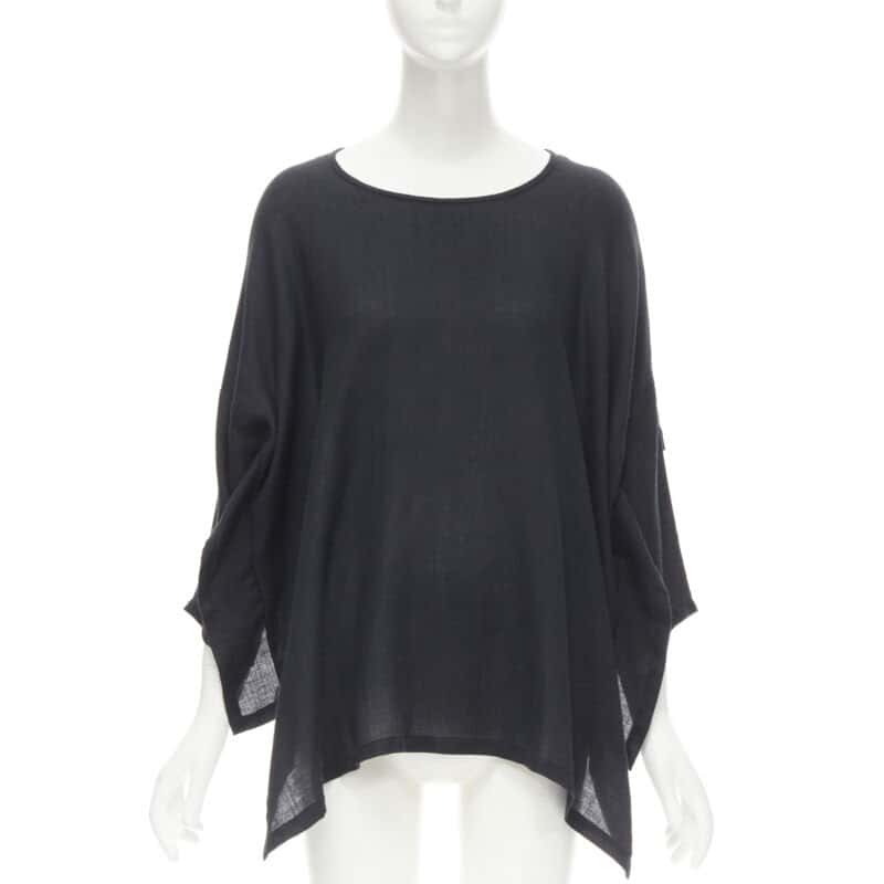 Comme Des Garcons Square Back Top Black Linen Very good condition - Inside View