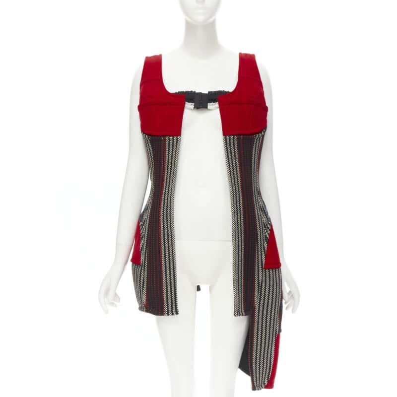 Comme Des Garcons Deconstructed Corset Red Velvet Never worn - Inside View