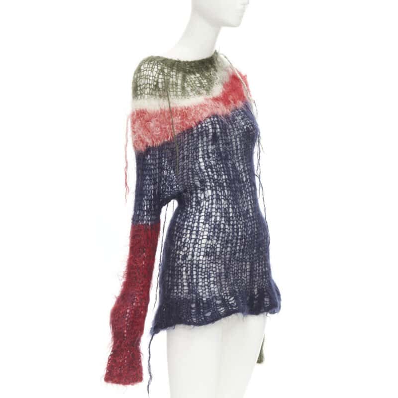 Junya Watanabe Punk Sweater Set Blue Wool Never worn - Inside View