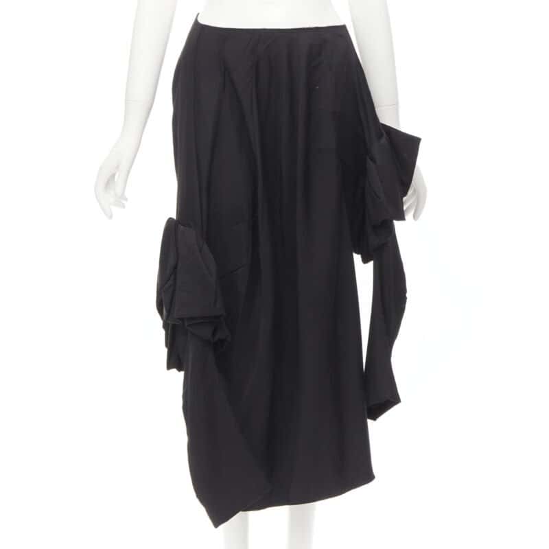 Comme Des Garcons Floral Sleeve Skirt Black Polyester Never worn - Front View