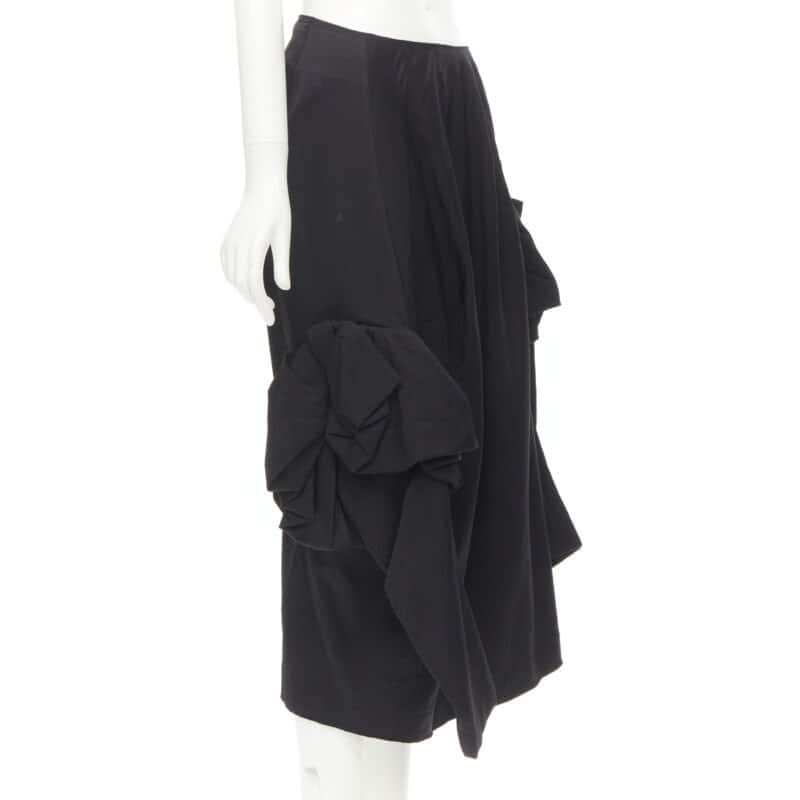Comme Des Garcons Floral Sleeve Skirt Black Polyester Never worn - Inside View