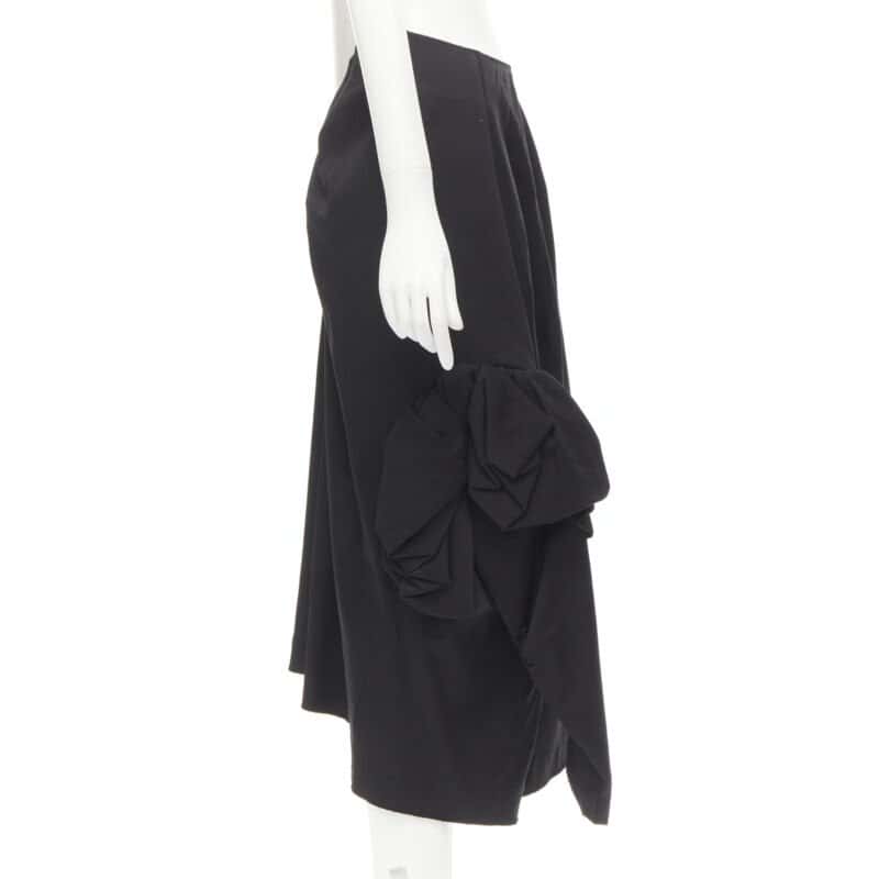 Comme Des Garcons Floral Sleeve Skirt Black Polyester Never worn - Model View