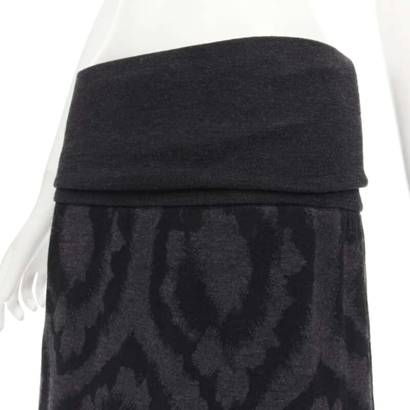 Comme Des Garcons Floral Waist Skirt Grey Polyester Never worn - Back View