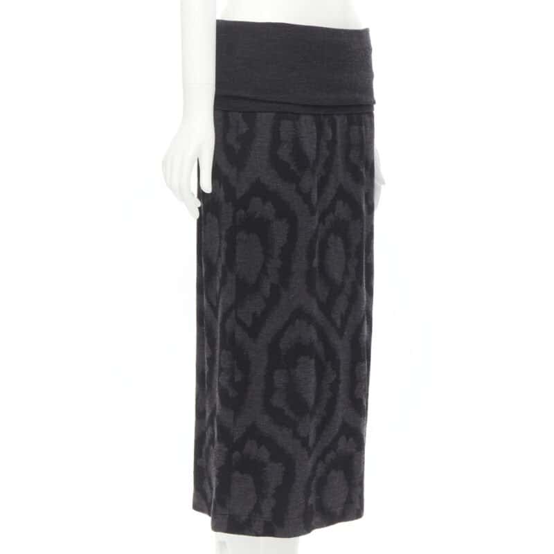 Comme Des Garcons Floral Waist Skirt Grey Polyester Never worn - Inside View
