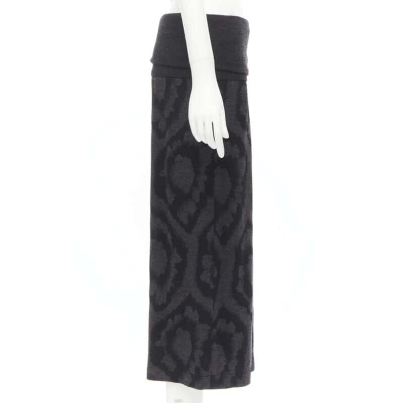 Comme Des Garcons Floral Waist Skirt Grey Polyester Never worn - Model View