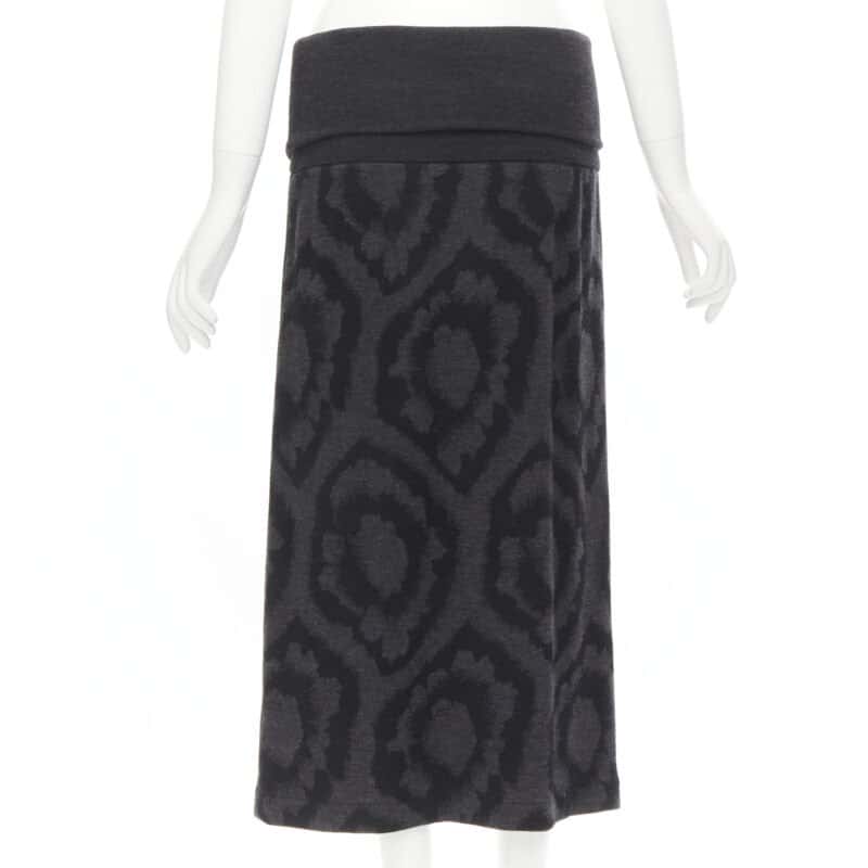 Comme Des Garcons Floral Waist Skirt Grey Polyester Never worn - Box View